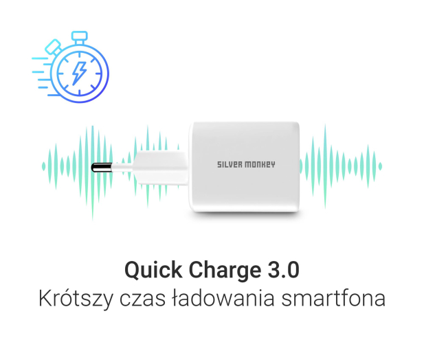Silver Monkey Ładowarka GaN Core Uno 30W Biała - 1417242 - zdjęcie 4